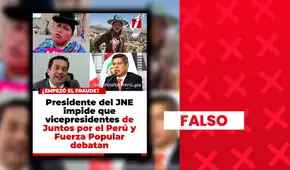 Es falso que el JNE haya impedido el debate entre candidatos a la vicepresidencia de Juntos por el Perú y Fuerza Popular