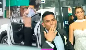 Invitado deja en shock al quitarse la ropa en plena boda de Karla Tarazona y Christian Domínguez y sorprende: "No hubo tiempo"