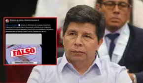 Ministerio de Justicia desmiente supuesto indulto a Pedro Castillo y califica información de falsa