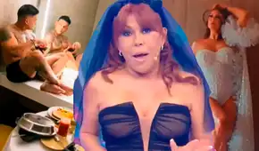Magaly Medina lapida a Christian Domínguez y Karla Tarazona por publicar sugerentes fotos el día de su boda: "Él sale en calzoncillos"