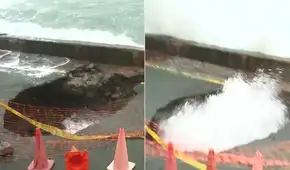 Oleajes anómalos generan enorme forado en el malecón de San Bartolo y aceleran obras de emergencia