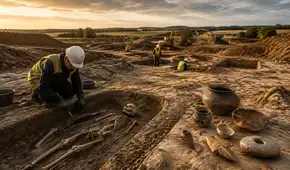 Arqueólogos hallan un cementerio y vestigios que abarcan la Edad del Hierro, periodo romano y era anglosajona en 9 hectáreas en un campo inglés