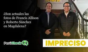 No, la fotografía de Francis Allison junto a Roberto Sánchez no es actual