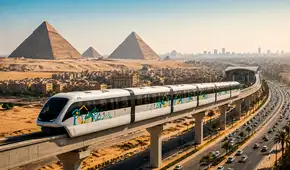 Egipto inaugura el monorraíl sin conductor más largo del mundo: 70 trenes recorren el desierto en 60 minutos y alivian el tráfico
