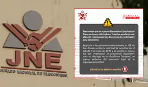 JNE califica de falsa información de Keiko Fujimori tras reportar que sus personeros no recibieron credenciales