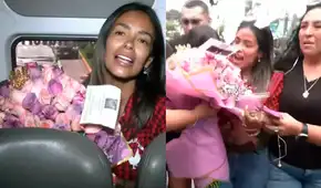 ¡Como una diva! Shirley Arica salió de ‘La granja VIP Perú’ solo a votar y sus fans la llenaron de regalos y abrazos