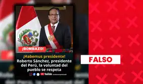 Es falso que Roberto Sánchez haya sido declarado oficialmente presidente del Perú