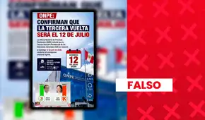 Es falso que la ONPE haya anunciado una tercera vuelta presidencial: ley solo contempla dos comicios como máximo