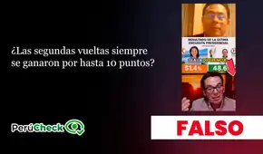 Es falso que siempre se haya ganado la segunda vuelta presidencial con hasta 10 puntos de diferencia