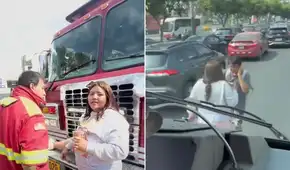 Mujer en Surco genera indignación por impedir paso de bomberos tras discutir con su pareja: "Que me lleve la ambulancia"