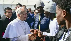 El papa León XIV asegura que todos de algún modo somos migrantes durante el fin de su gira por España