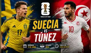 Suecia vs Túnez: a qué hora y dónde ver el partido por el grupo F del Mundial 2026