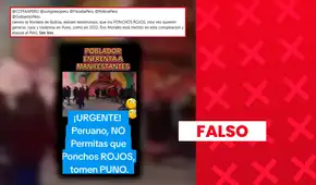 Es falso que video muestre a ‘Ponchos Rojos’ intentando causar desorden en Puno: imágenes y audio retratan dos hechos distintos ocurridos en Bolivia
