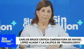 Carlos Bruce sobre Rafael López Aliaga: "Su postulación es un fraude a la ley"