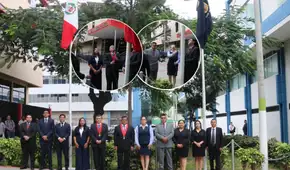 Corte de Lambayeque inició la semana laboral con ceremonia de izamiento del pabellón nacional y la bandera del Poder Judicial