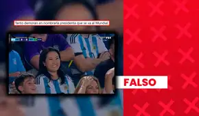 Es falso que Keiko Fujimori haya asistido a un partido del Mundial porque “demoraban en nombrarla presidenta” en Perú: video fue generado con IA