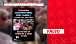 Reservistas sí se enfrentaron a la PNP en el Centro de Lima, pero no en una marcha vinculada a las EG 2026: video corresponde a la ‘Toma de Lima’ de 2023