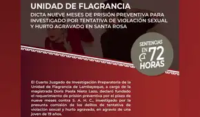 Dictan nueve meses de prisión preventiva por tentativa de violación sexual en Santa Rosa