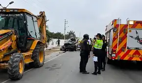 Trágico choque entre camioneta de Serenazgo y maquinaria pesada deja dos muertos en Huaral