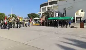 Izamiento del pabellón nacional - Corte de Sullana