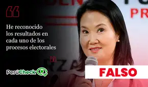 Es falso que Keiko Fujimori haya reconocido los resultados en todos los procesos electorales