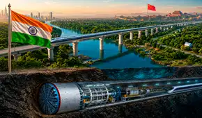 India sigue los pasos de China: perforará su primer túnel de tren submarino a 56 metros bajo el mar con máquinas de 3.000 toneladas