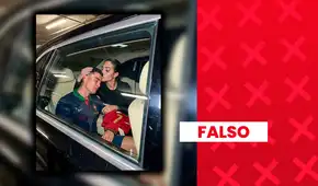 Es falsa esta imagen de Georgina Rodríguez “consolando” a Cristiano Ronaldo en un auto tras derrota de Portugal ante España