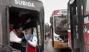 Violento choque entre dos buses de transporte público deja al menos 13 heridos en Villa María del Triunfo
