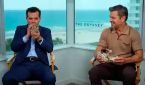 ¡Regalos del Perú! Matt Damon y John Leguizamo, protagonistas de ‘La Odisea’, fueron sorprendidos con caballos de totora