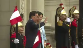 Keiko Fujimori llega a Palacio de Gobierno para reunirse con presidente Balcázar