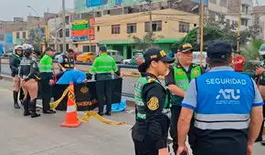 Motociclista atropella a adulto mayor de 88 años tras invadir carril exclusivo del Metropolitano en Comas