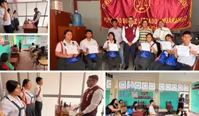 Estudiantes de Huarango juran como jueces y secretarios de Justicia de Paz Escolar