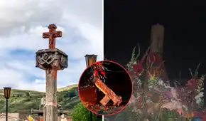 Tenía más de 400 años: fuerte sismo de magnitud 5,1 en Junín provocó el colapso de la Cruz de Cani, histórico monumento religioso del siglo XVII