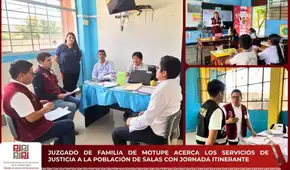 Jornada Itinerante: Juzgado de Motupe acerca la justicia a la población de Salas