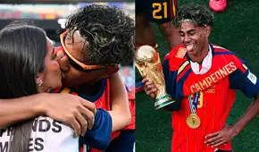 Inés García, la novia de Lamine Yamal, lo sorprende con un beso en la final del Mundial 2026 y le dedica romántico mensaje: “Enhorabuena, mi amor”