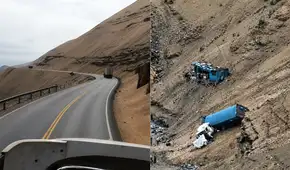 Cierran el Serpentín de Pasamayo: tránsito suspendido por camión que se despistó y cayó a un abismo