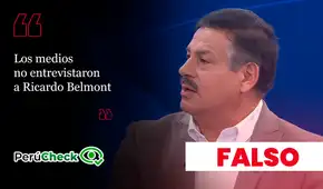Es falso que los medios no hayan entrevistado a Ricardo Belmont en la primera vuelta