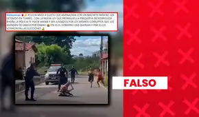 Es falso que el video de un policía abatiendo a un hombre armado corresponda a Tumbes y esté relacionado con la nueva ley del fuero militar