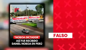 Es falsa la imagen que muestra pancartas de rechazo contra el presidente ecuatoriano Daniel Noboa en Lima: fue creada con inteligencia artificial