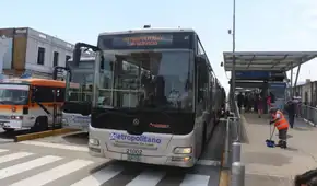 Ruta A del Metropolitano suspende su recorrido por presencia de manifestantes en el Centro de Lima