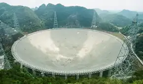 En el fondo de un valle en China yace un 'espejo' de 500 metros tan sensible que un simple microondas puede interferirlo a 5 km