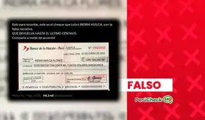 Es falso el cheque de US$250 mil a favor de la diputada Indira Huilca que está circulando en redes sociales