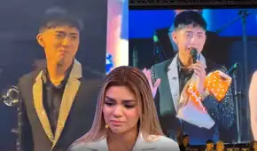 Óscar Junior rompe en llanto en pleno concierto de La Bella Luz en Tarapoto tras denuncia de Naldy Saldaña