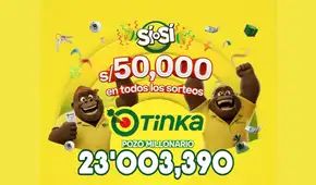¿Reventó? Resultados de La Tinka del domingo 9 de agosto: números ganadores, premios del Pozo Millonario, boliyapa, S/50.000 y más