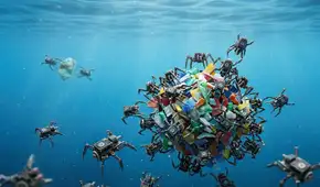 Científicos crean pequeños robots que capturan microplásticos: logran eliminar hasta el 94% de estas partículas del agua
