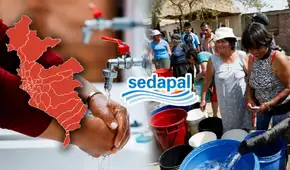 ¡A juntar agua! Sedapal confirma corte programado por 12 horas en 7 distritos de Lima este miércoles 12 y jueves 13 de agosto