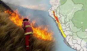 Senamhi activa alerta roja por condiciones que podrían favorecer incendios forestales en la sierra