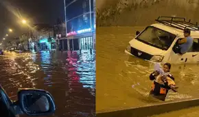 Fuerte lluvia en Lima causa inundaciones en Chorrillos, Villa El Salvador, Villa María del Triunfo y San Juan de Miraflores