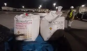 Incautan 2,5 toneladas de material asociado a la fabricación clandestina de explosivos en megapuerto de Chancay