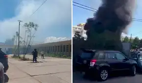Incendio de grandes proporciones consume inmediaciones del hospital Honorio Delgado en Arequipa